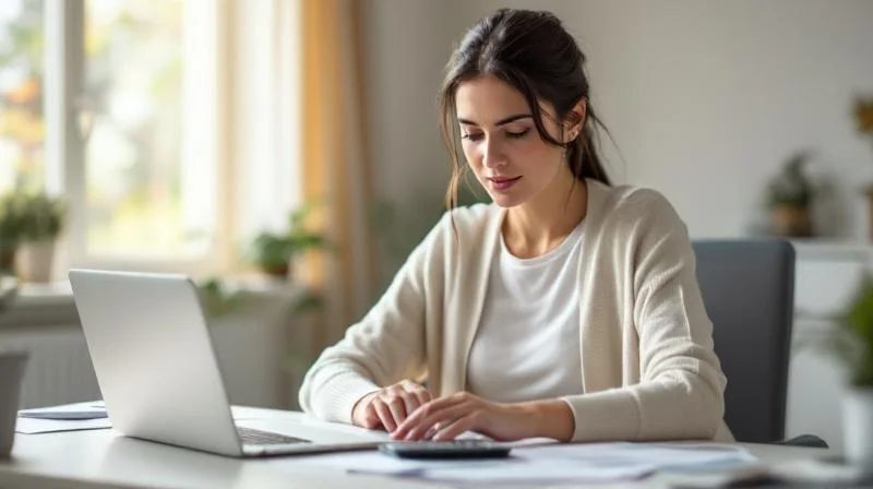 Frau haelt ein IHK-Zertifikat in der Hand und laechelt zufrieden